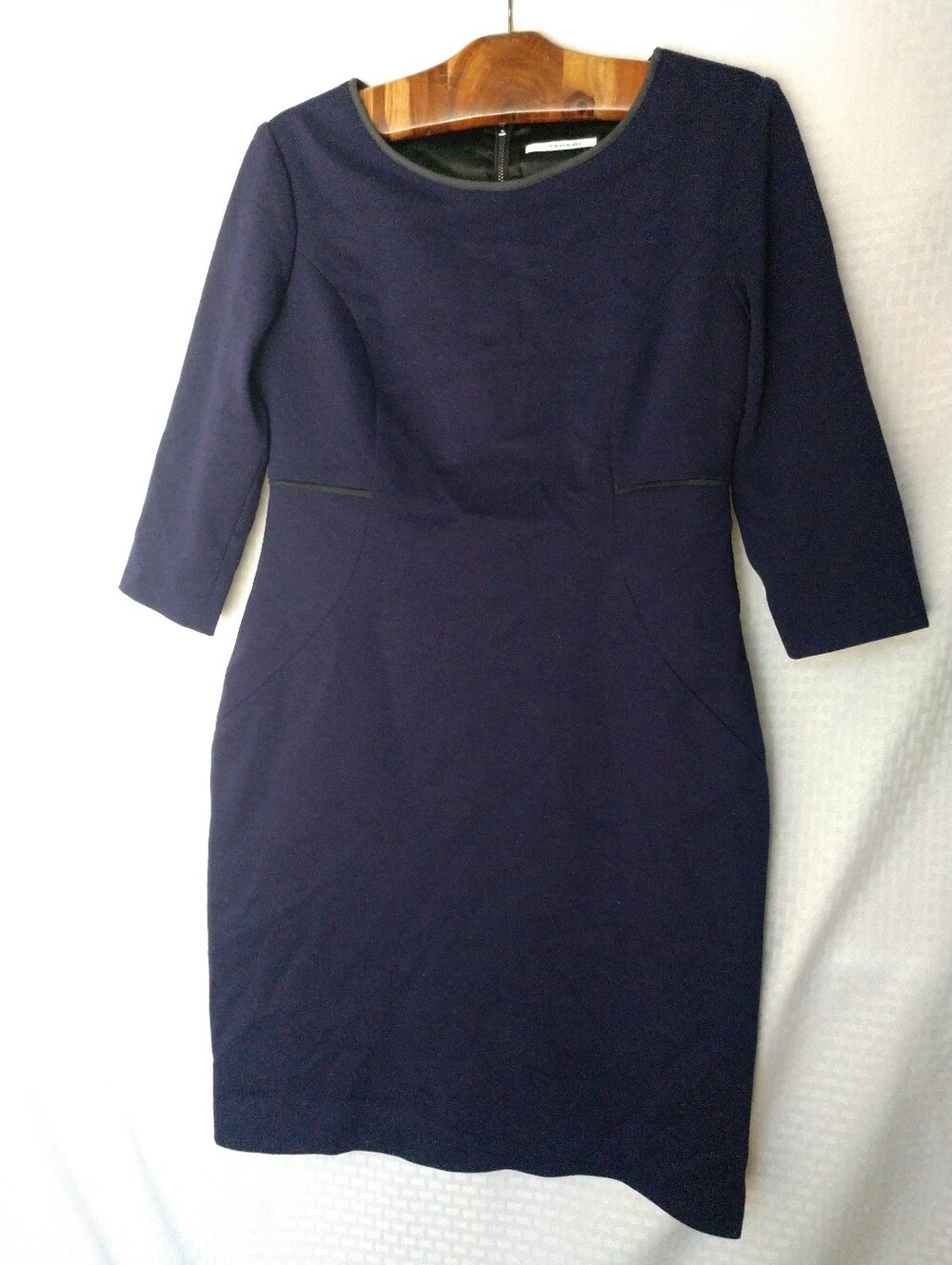 T Tahari Dress Navy Blue Size Medium